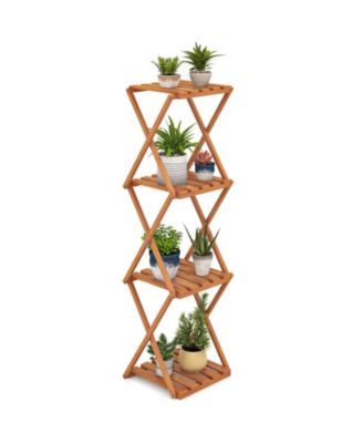 4-Tier Folding Plant Rack and Free-Standing Shoe Rack