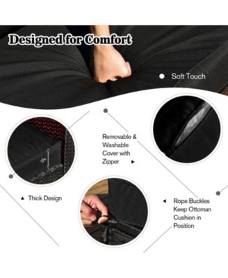 8 Pieces Patio Rattan Storage Table Furniture Set