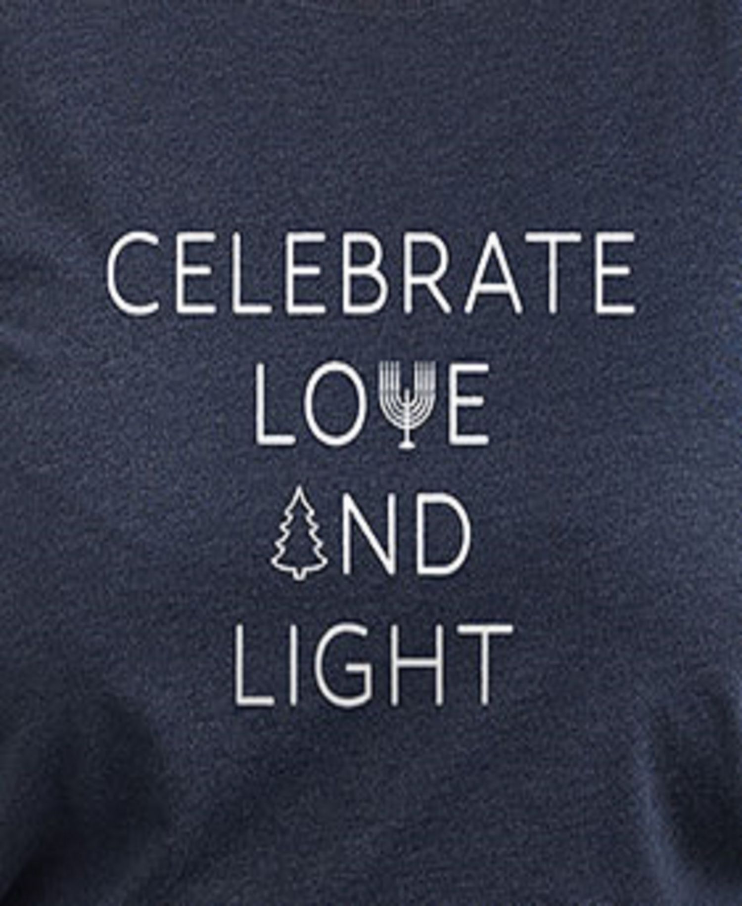 Plus Size Trendy Celebrate Love and Light Graphic Pullover Top