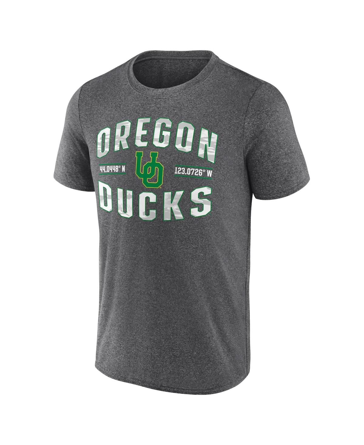 Fanatics Men's Heather Charcoal Oregon Ducks Iconic Want To Play T-shirt In Heather Charcoal