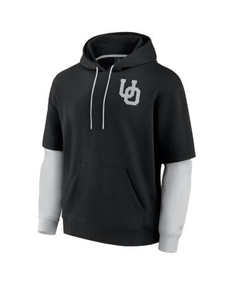 Men's Black Oregon Ducks Sleek Pullover Hoodie