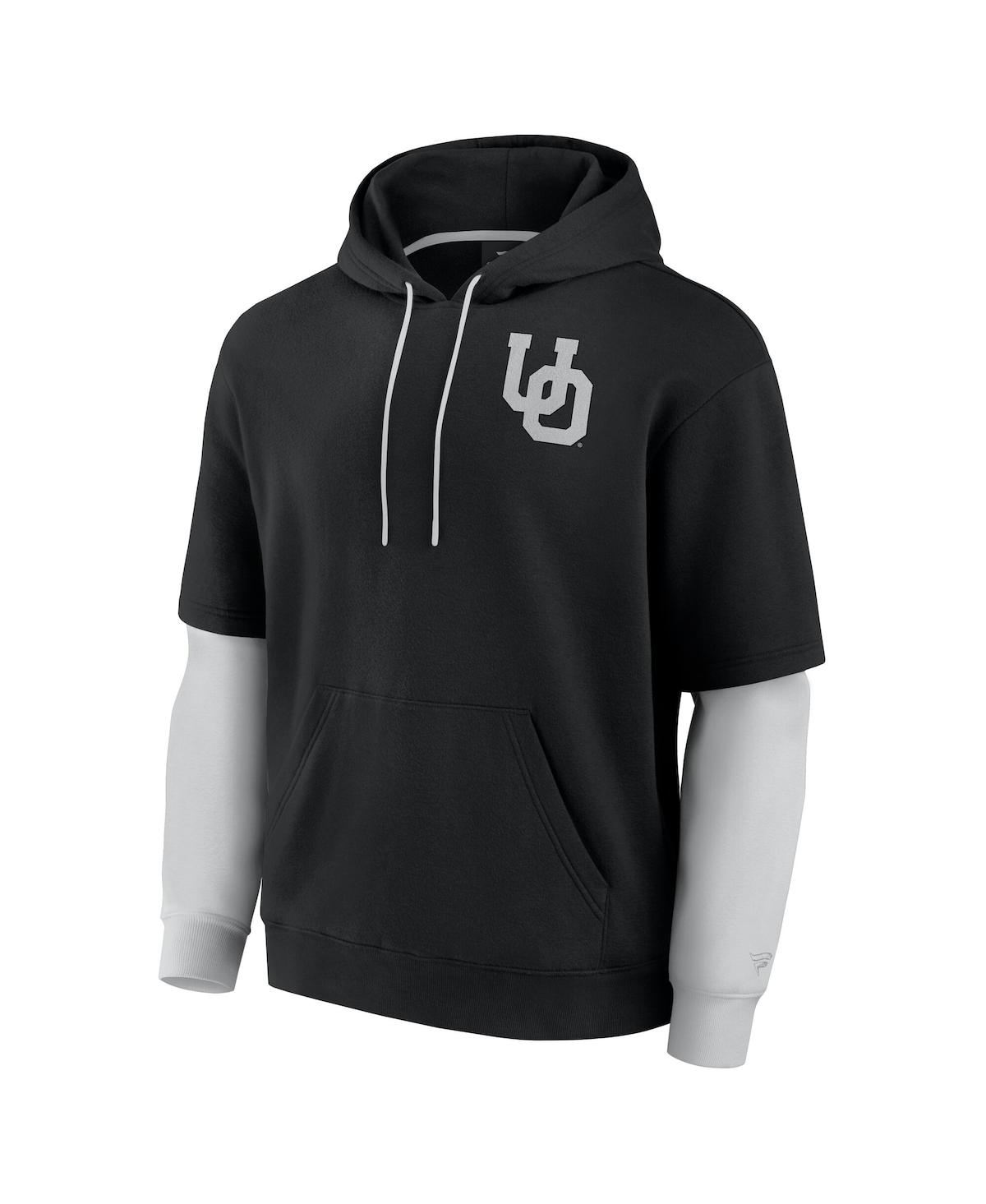 FANATICS MEN'S BLACK OREGON DUCKS SLEEK PULLOVER HOODIE