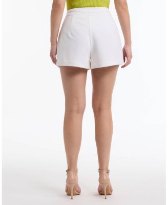 Women's High Waist Flowy Shorts with Gold Accents