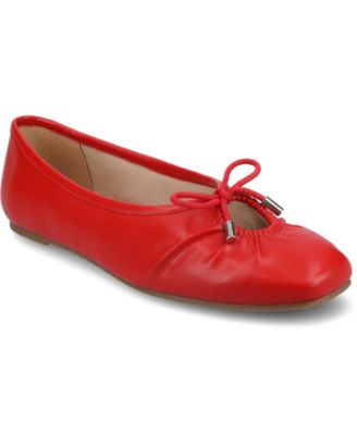 Women's Callee Rouched Tie Ballet Flats