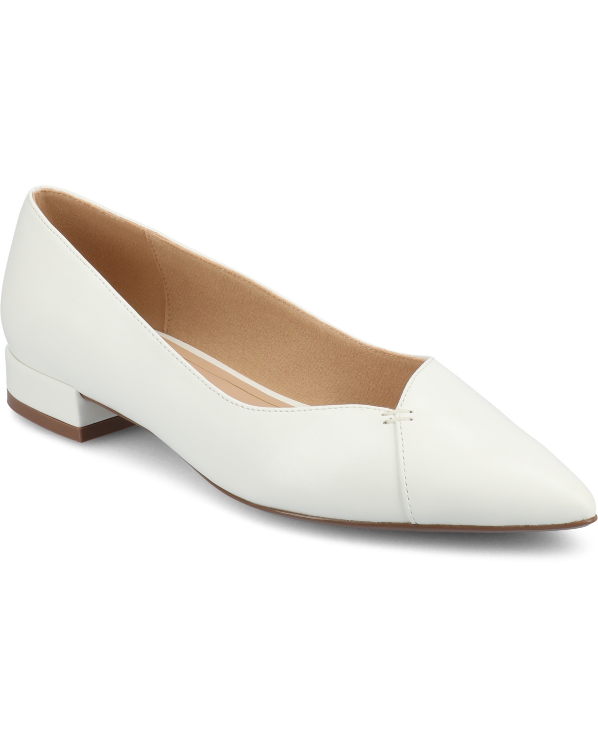 Shop Journee Collection Women's Carmin Pointed Toe Flats In White