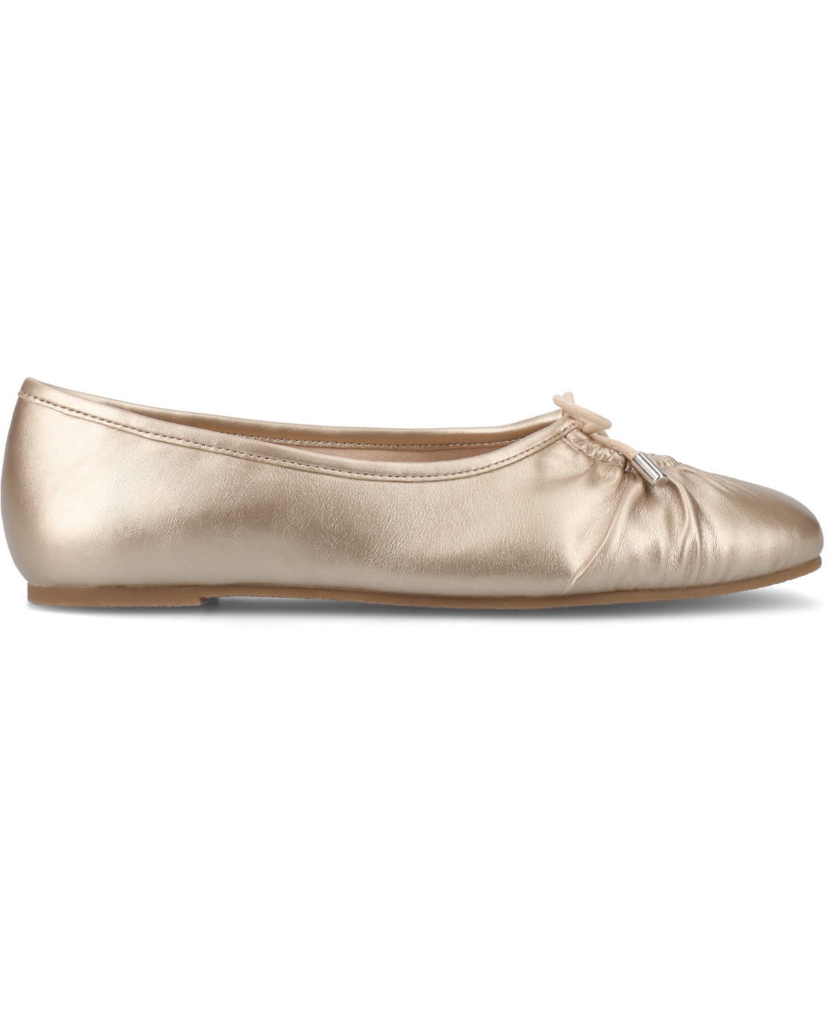Shop Journee Collection Women's Callee Keyhole Ballet Flats In Champagne