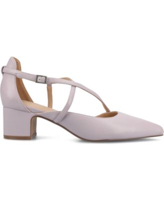 Women's Galvinn Strappy Pointed Toe Block Heel Pumps