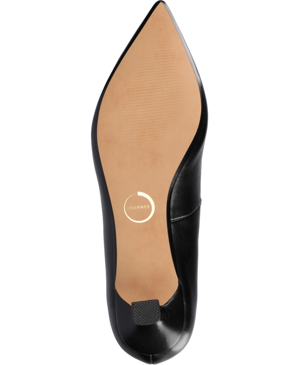 Shop Journee Collection Women's Pammie Pointed Toe Kitten Heel Dress Pumps In Black