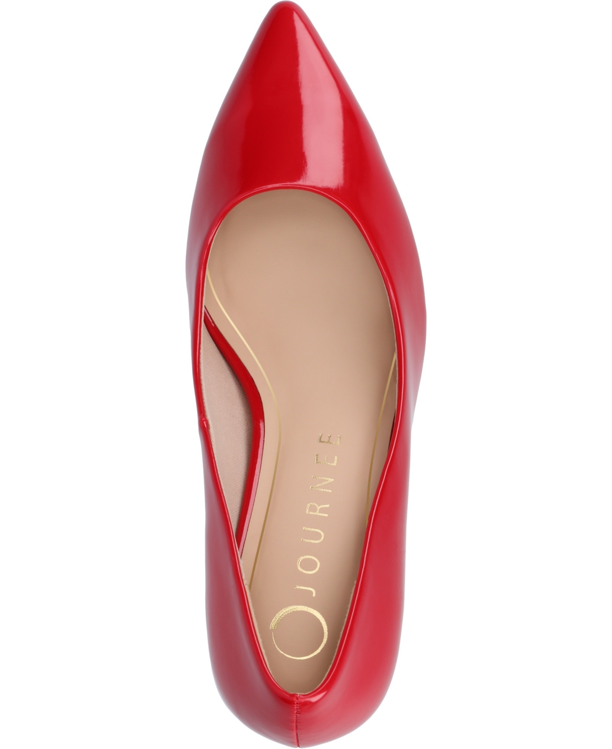 Journee Collection Women's Scylee Pointed Toe Dress Pumps In Red Patent