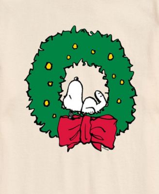 Men's Peanuts Snoopy Wreath Short Sleeve Tee