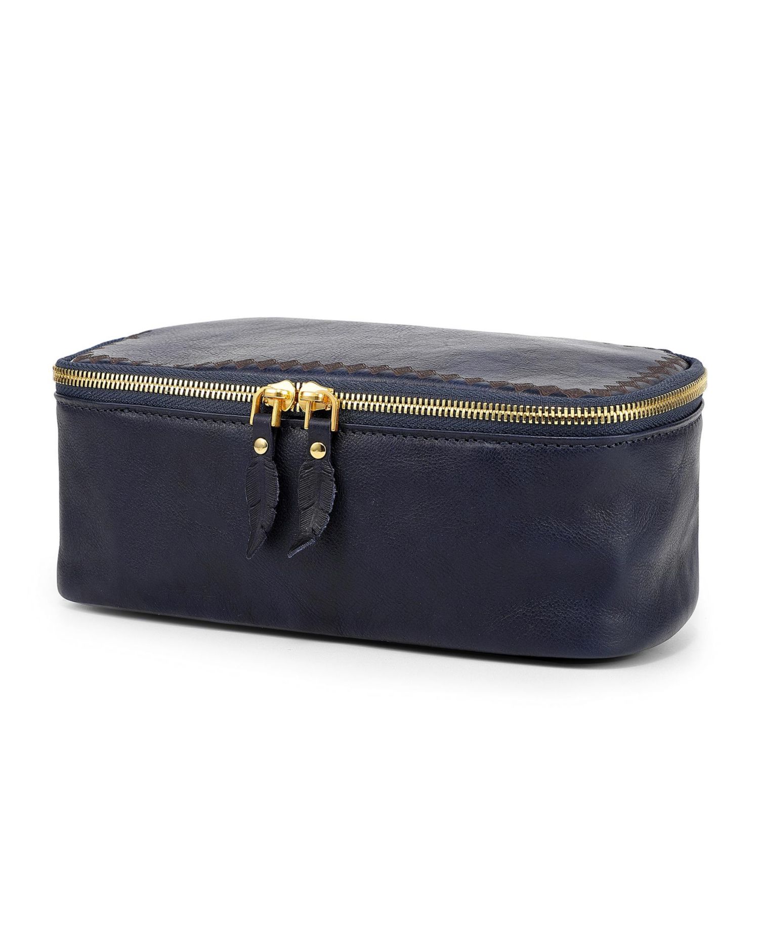 Celosia Rectangular Leather Jewelry Case