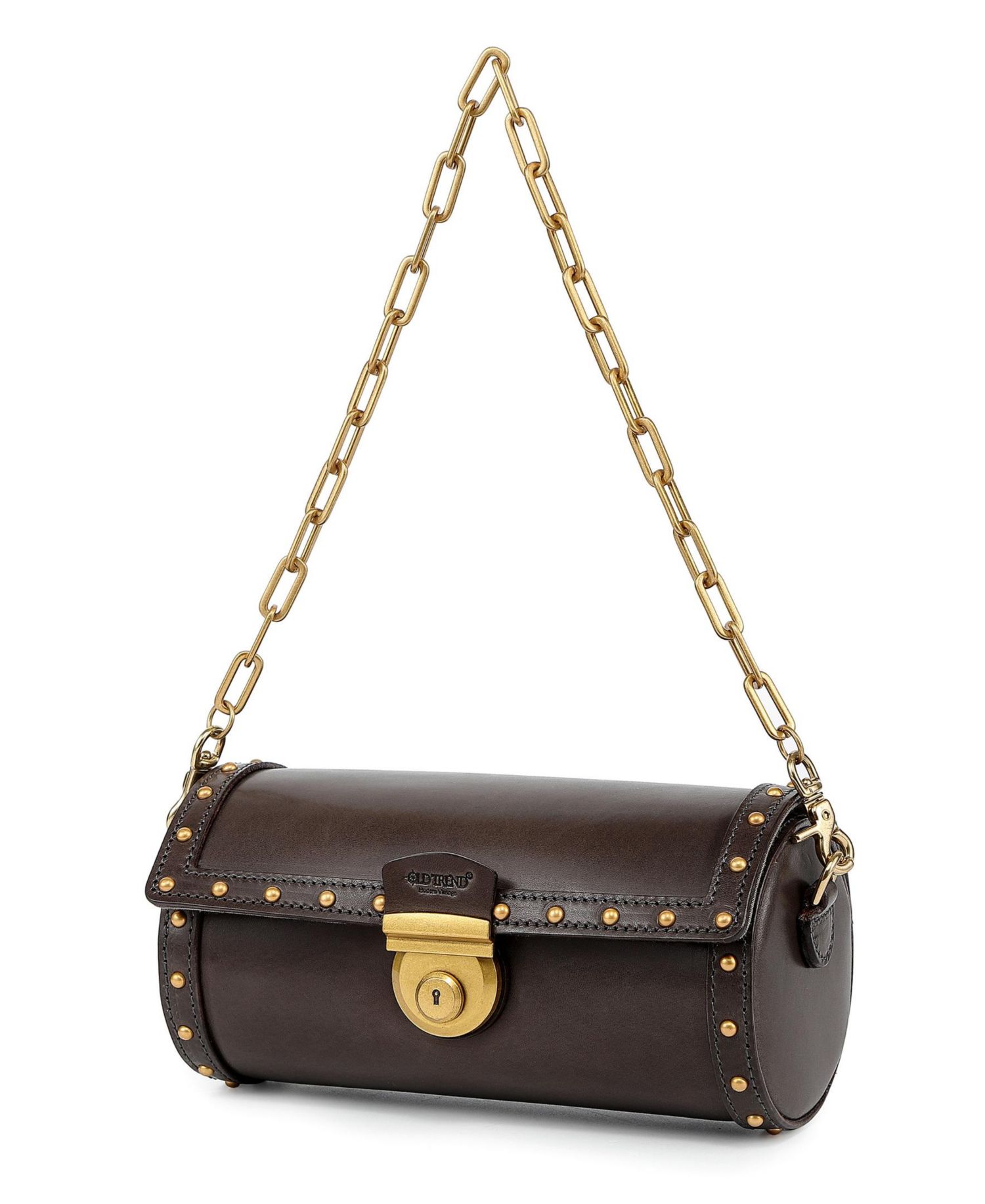 Oranda Small Leather Barrel Crossbody Bag