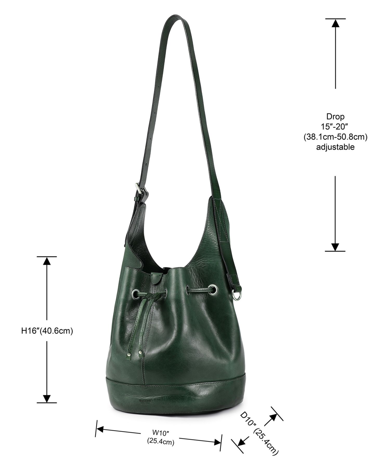 Lily Large Leather Shoulder Bucket Bag