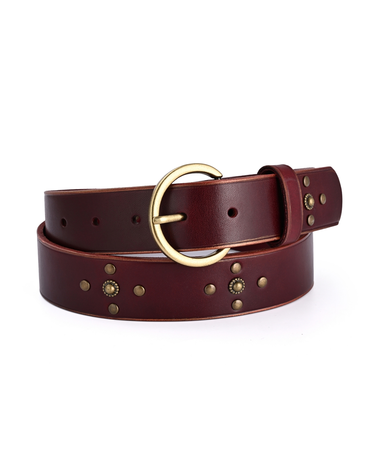 Old Trend Women's Gia Leather Belt In Red