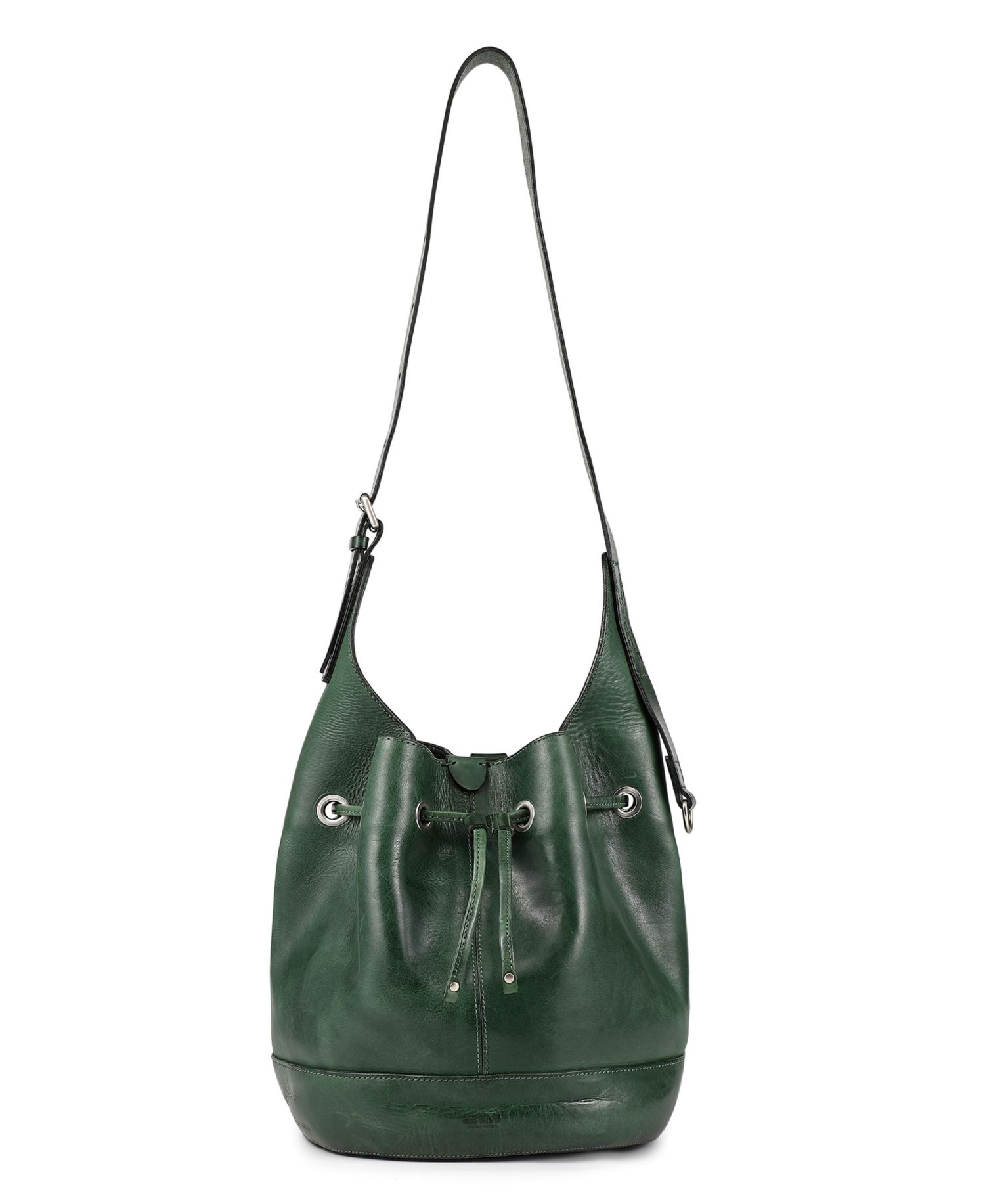 Lily Large Leather Shoulder Bucket Bag
