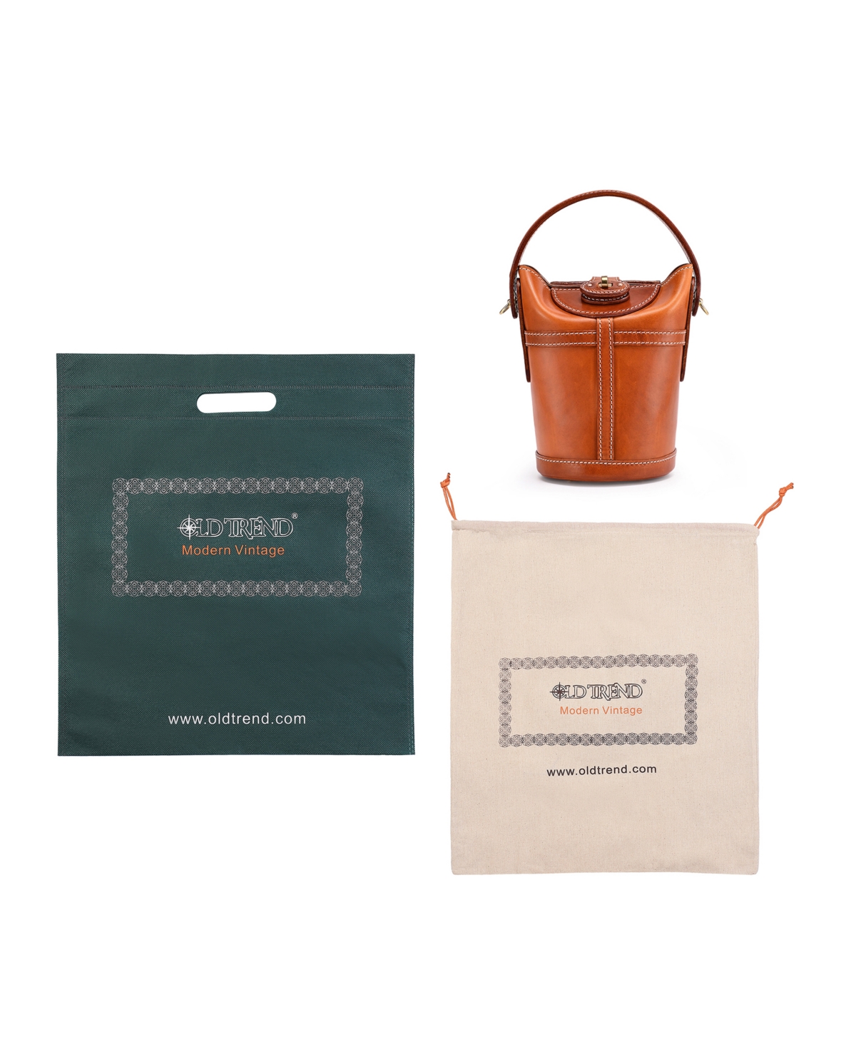 Old Trend Begonia Vintage Bucket Crossbody Bag In Caramel