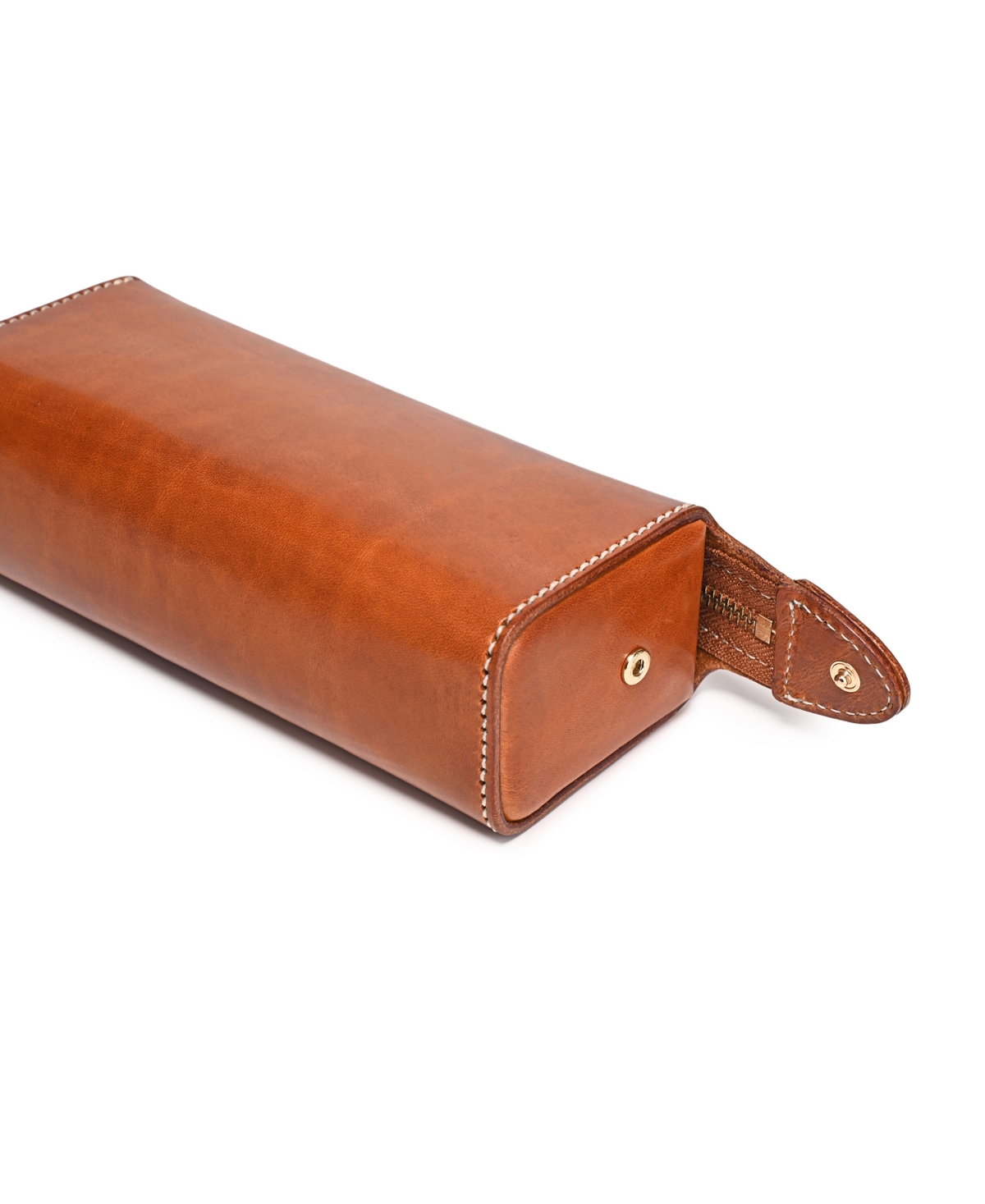 Old Trend Portable Leather Box In Caramel