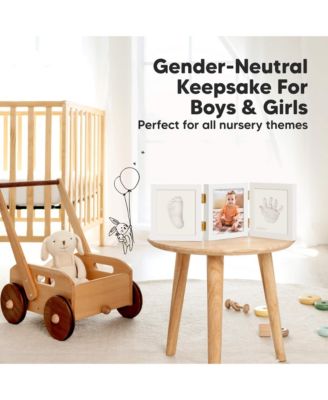 Fond Baby Hand and Footprint Kit Frame, Baby Shower Gifts for Boys, Girls, Newborn Baby Keepsake Footprint Kit