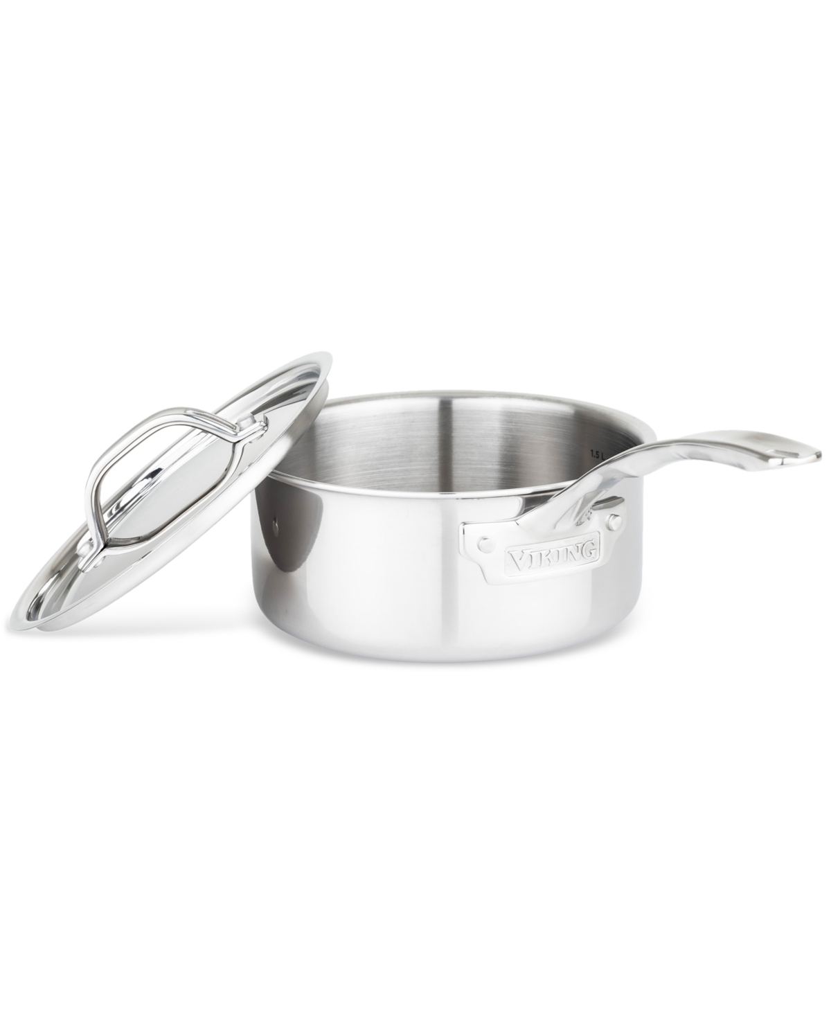 MACY'S 3-PLY STAINLESS STEEL 10-PC. COOKWARE SET WITH STAINLESS STEEL LIDS 