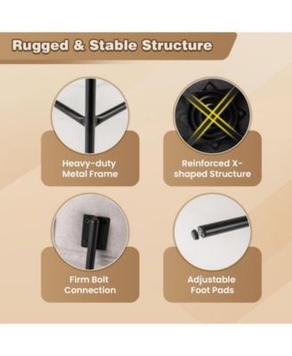 25 Inch Counter Height Upholstered Swivel Bar Stool Set of 2