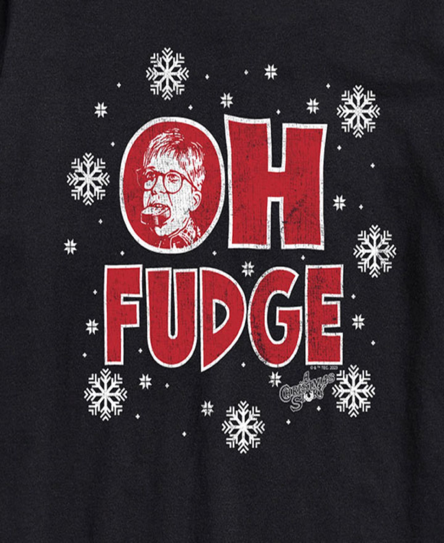 Мужская футболка AIRWAVES A Christmas Story Oh Fudge Short Sleeve, цвет: Чёрный — фото 3