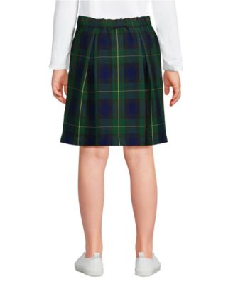 Big Girls School Uniform Plaid Skort Top of Knee