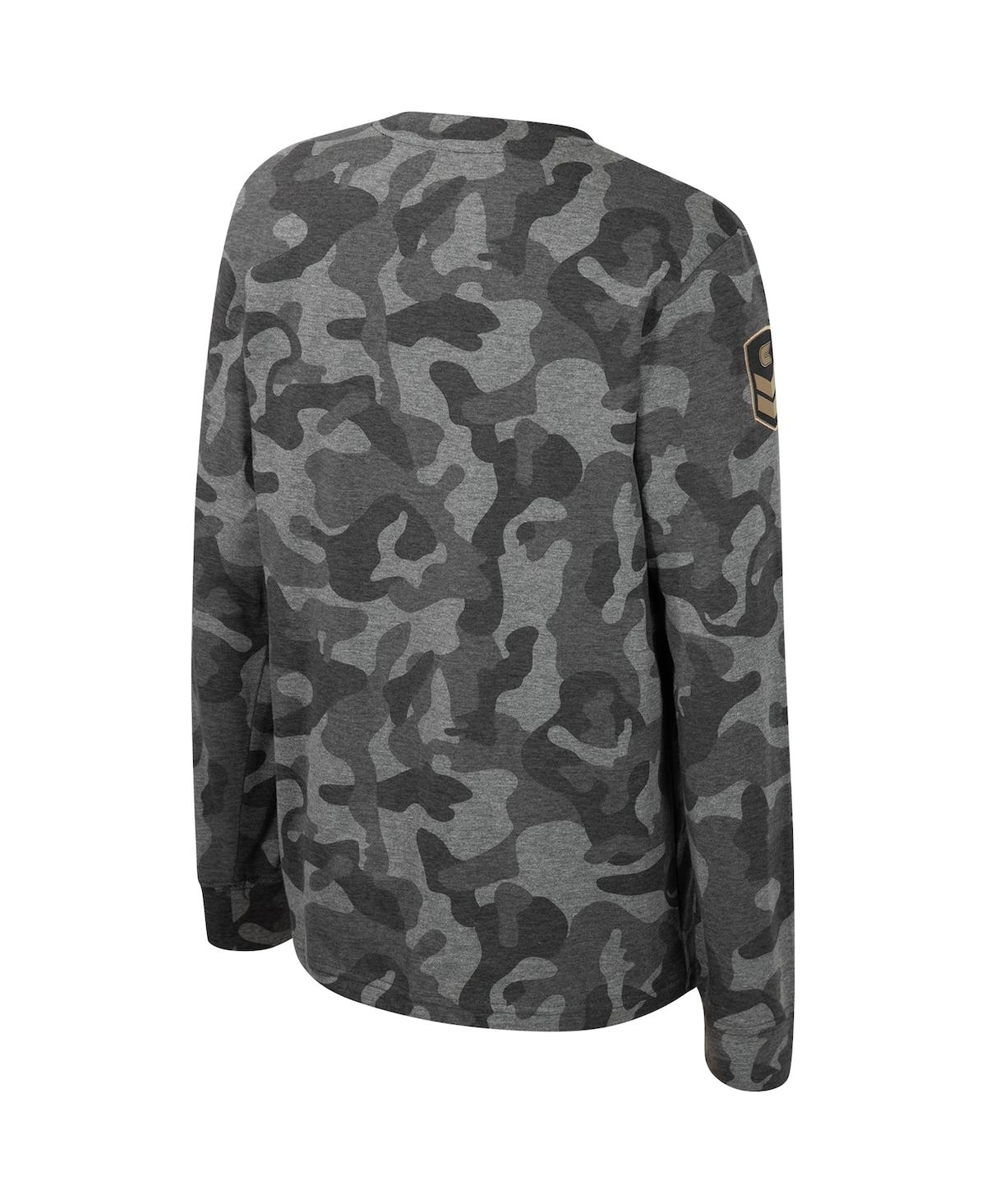 Colosseum Big Boys and GirlsIndiana Hoosiers Oht Military Appreciation Dark Star Long Sleeve T-Shirt - Camo