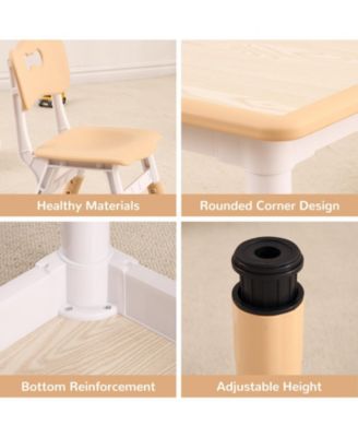 5-Pc HDPE Adjustable Graffiti Desktop Kids Activity Table Set