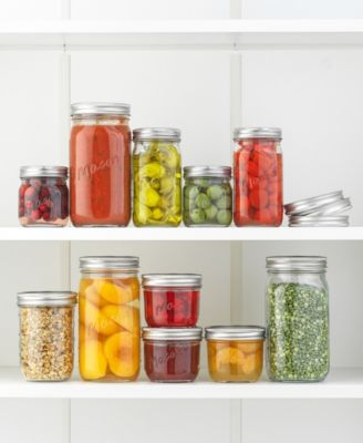 Wide Set of 6 Mason Jars with Airtight Lids