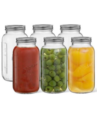 Regular Set of 6 Mason Jars with Airtight Lids