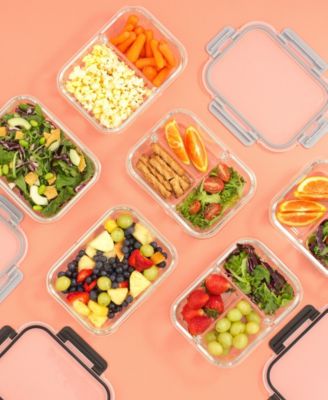 2-Sectional Set of 5 Food Prep Storage Containers