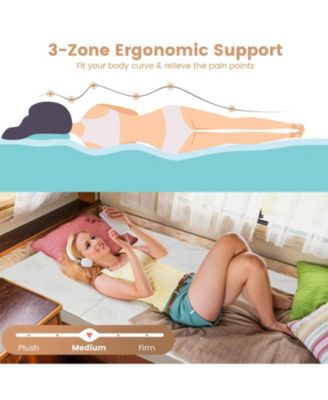 4 Inch Tri-fold Cool Gel Memory Foam Mattress-Queen Size