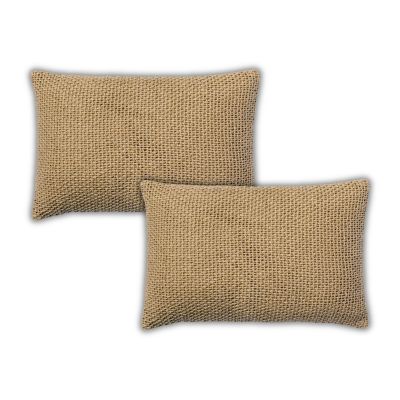 Madera Cross Weave Lumbar Throw Pillow Covers, 14"x 20", Set of 2