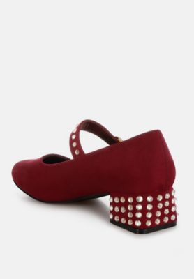 Womens Sima Studded Mary Jane Pumps