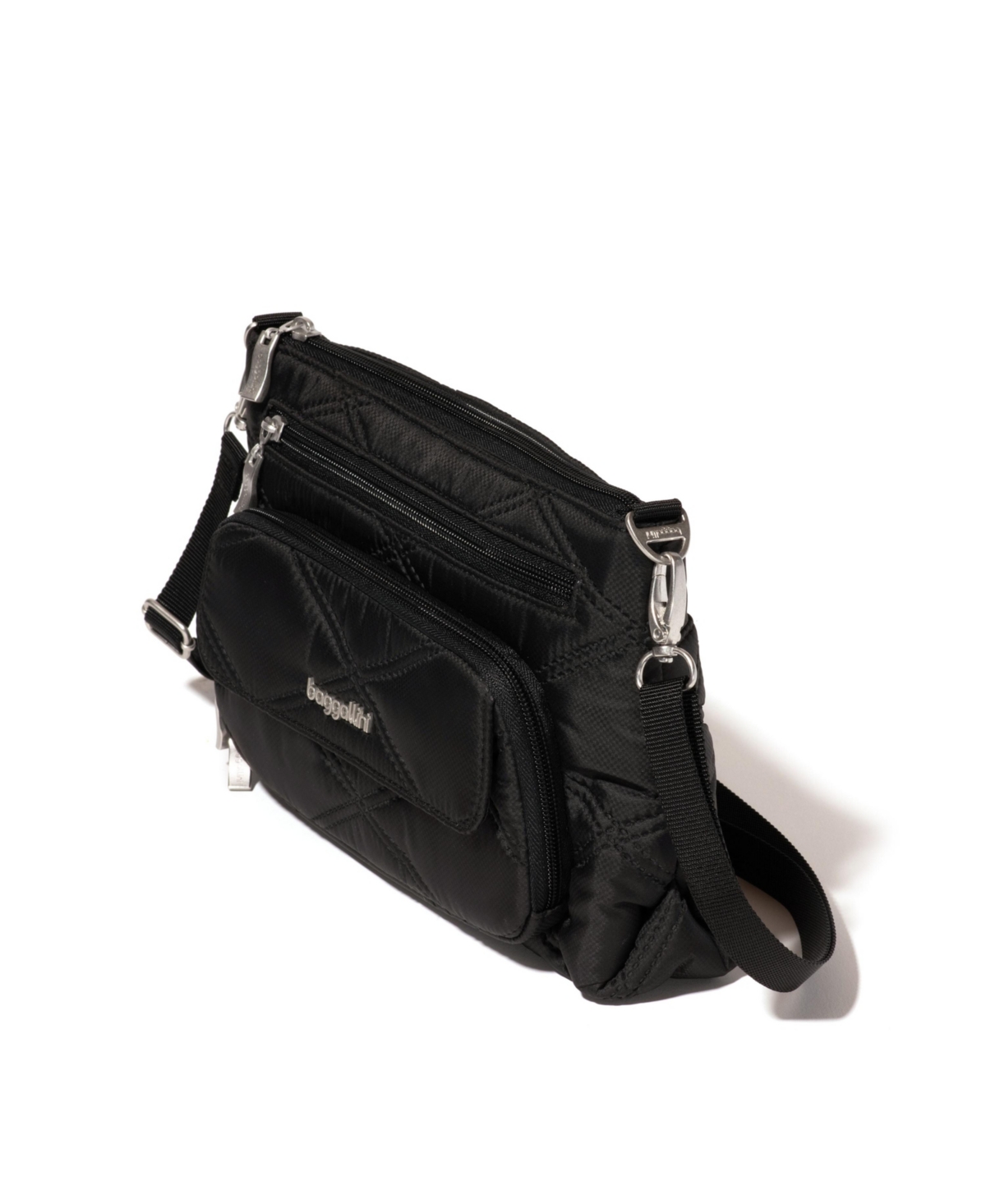 Baggallini Original Everyday Crossbody Bag In Black Cheetah Emboss