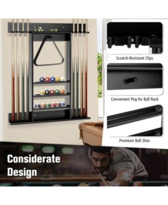 1 PC billiards Wall-mounted Billiards Pool Cue Rack Only