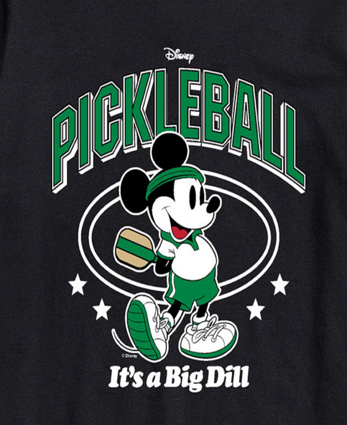Airwaves Men's Disney Mickey Pickleball Rules Short Sleeve Tee In Black