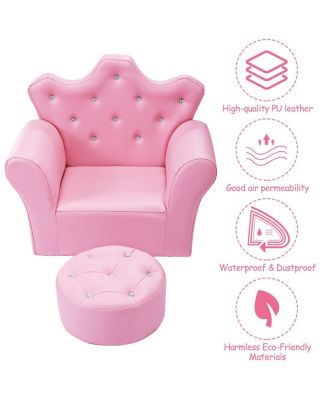 1 Pc solid wood Ottoman Kids Sofa Armrest Couch