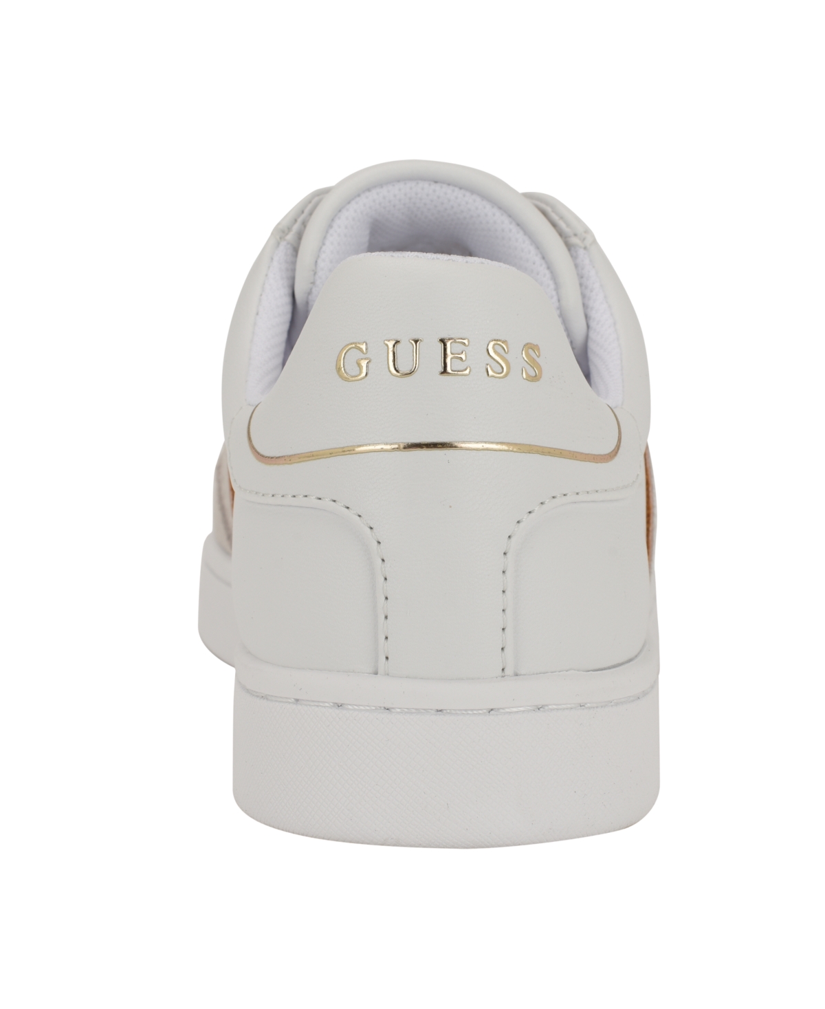 Guess Women's Jrone Lace-up Low Profile Court Sneakers In White,grey