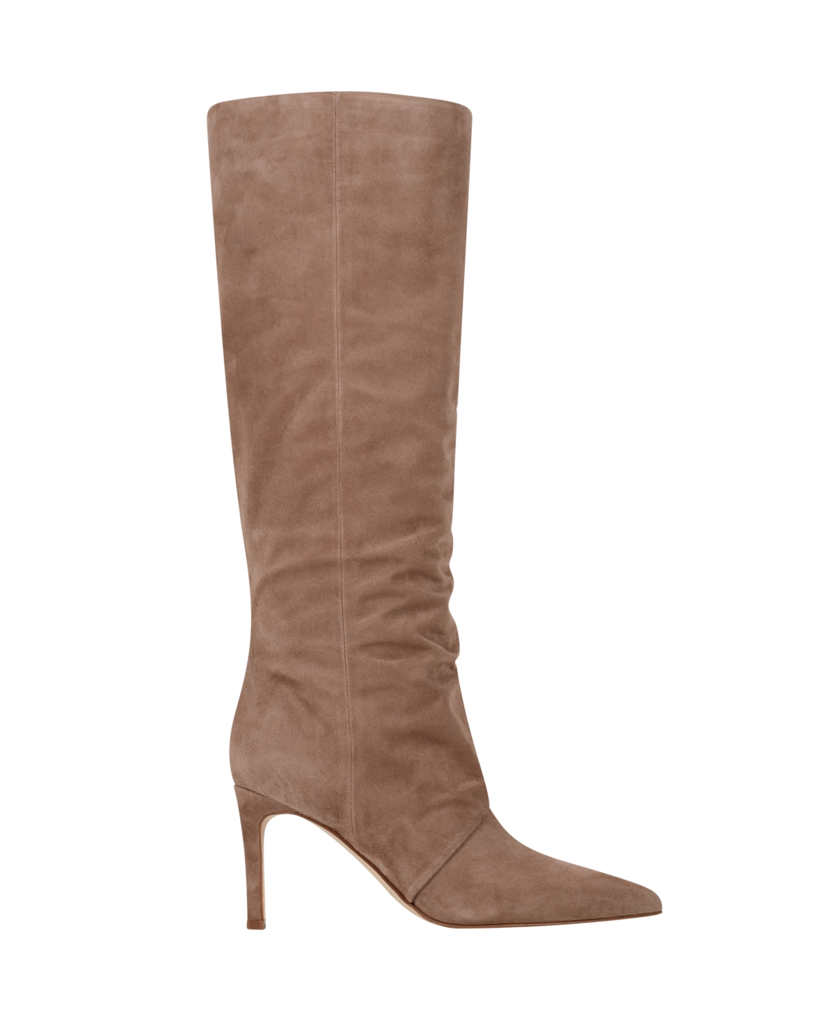 Marc Fisher Ltd Narysa Pointed Toe Knee High Boot In Light Natural Suede