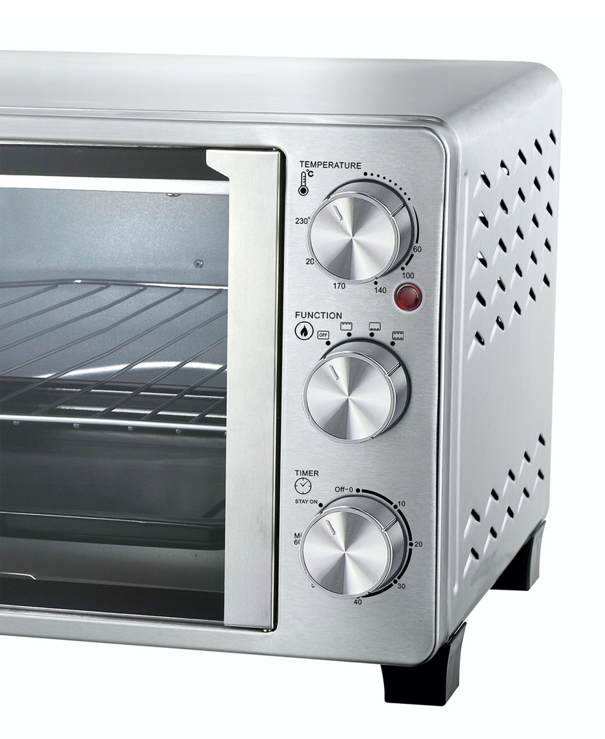 Megachef 25 Liter Electric French Door Countertop Oven With Rotisserie Set In Silver
