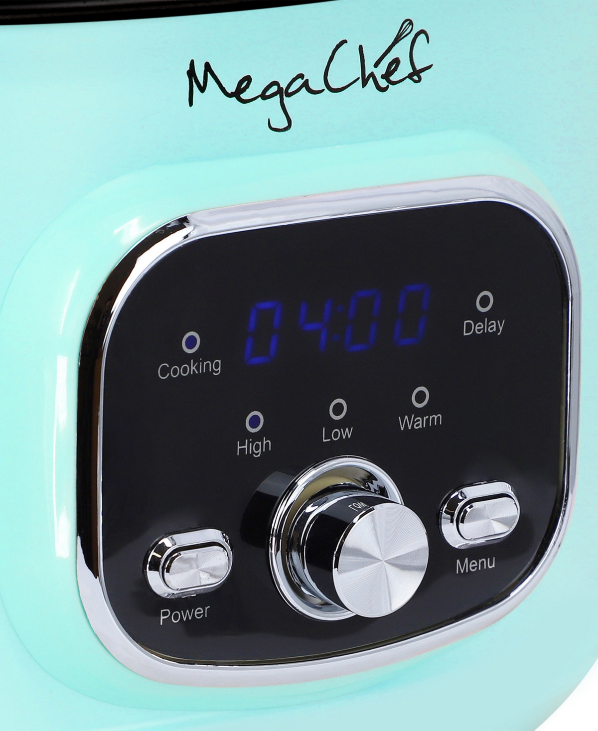 Megachef 3.5 Quart Oval Electric Slow Cooker In Turquoise