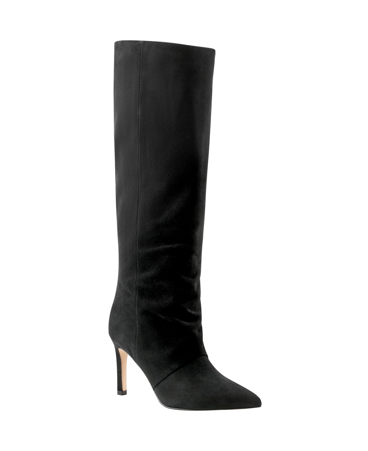 Marc Fisher Ltd Narysa Pointed Toe Knee High Boot In Black Suede