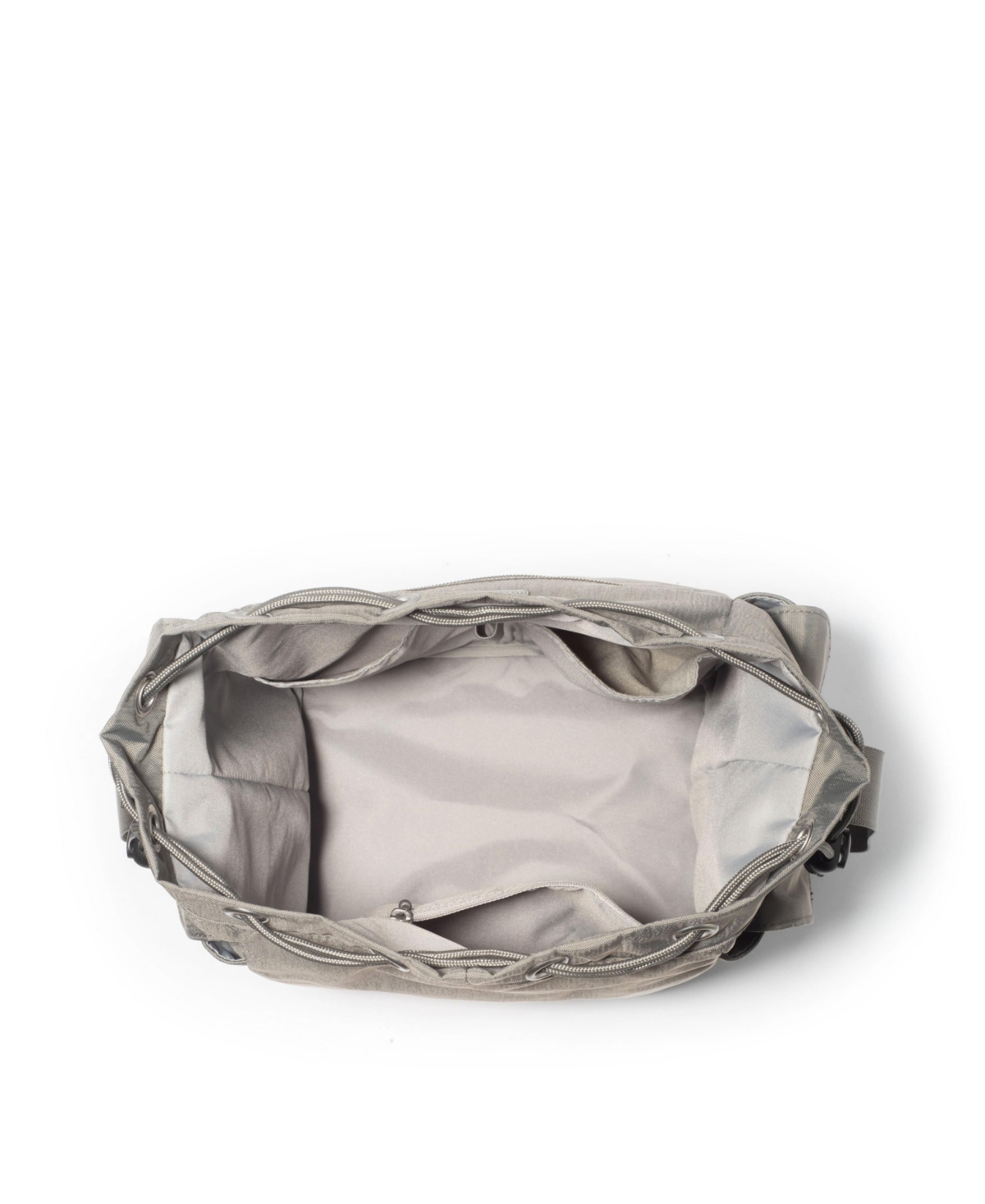 Baggallini Drawstring Crossbody Bag In Pewter