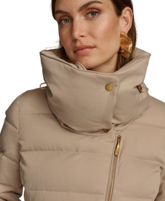 Women's Belted Asymmetric Puffer Coat