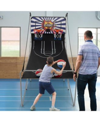 Dual Shot Basketball Arcade Game with 8 Game Modes and 4 Balls