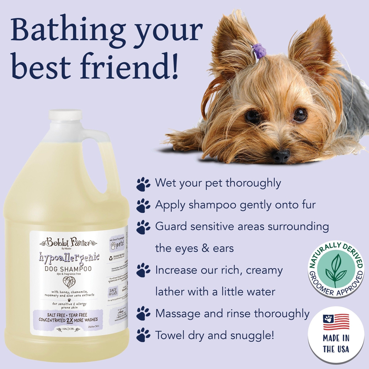 Bobbi Panter (Botanical) Hypo-allergenic Shampoo Honey Extract, Chamomile