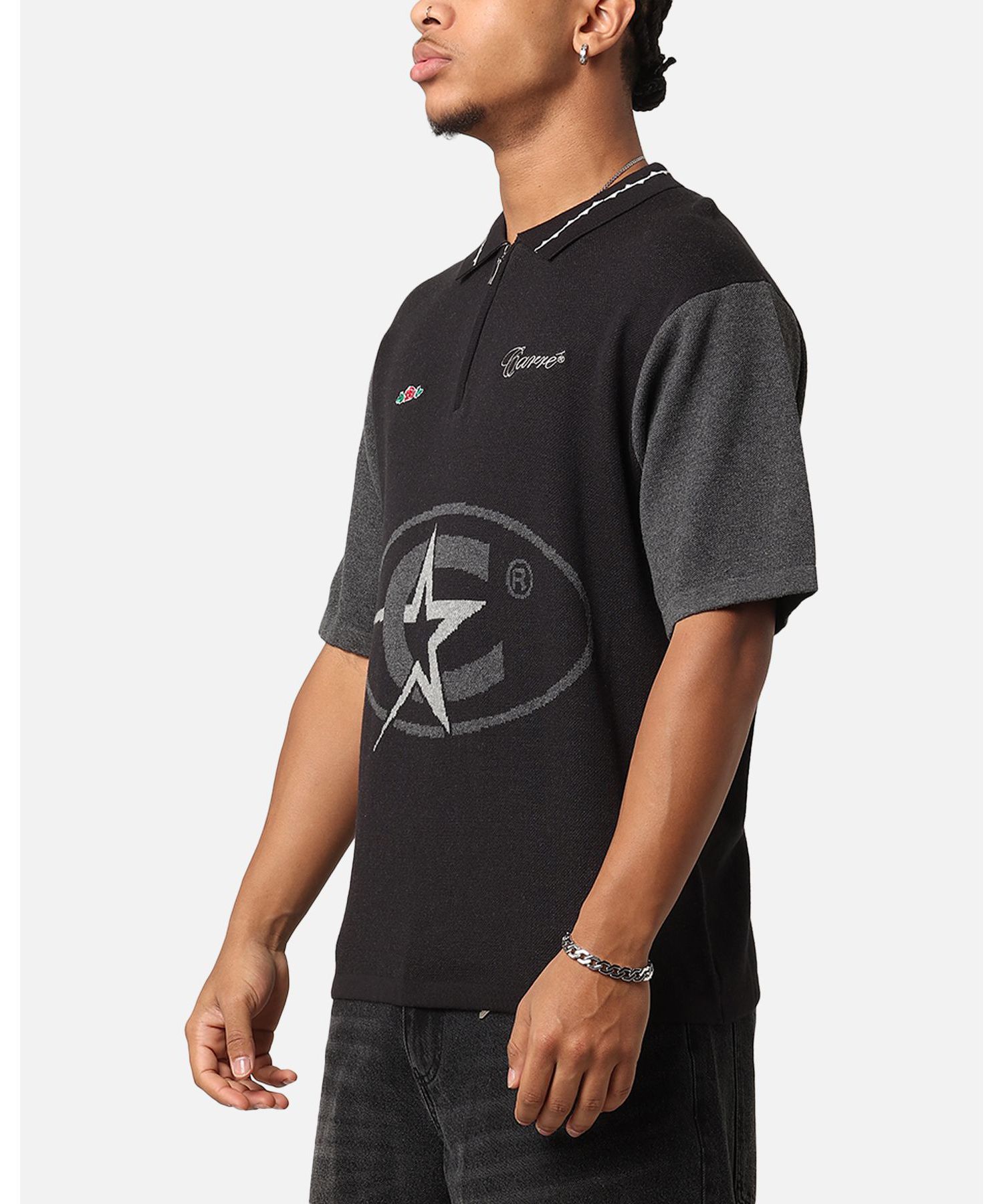 Men's C-Superstar Knitted Polo Shirt, Black, XXLarge