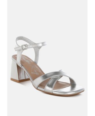 Edessa Square Toe Block Heel Sandals