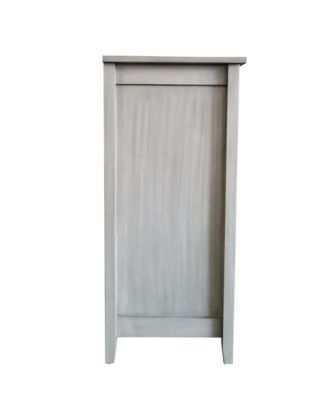 - Folsom Wood Console Table/Accent Cabinet, Wash Gray